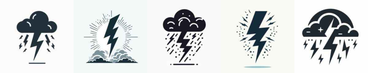 vector silhouette of a lightning