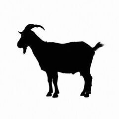 silhouette of a goat