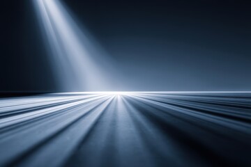 Illuminated Empty Highway Under Spotlight