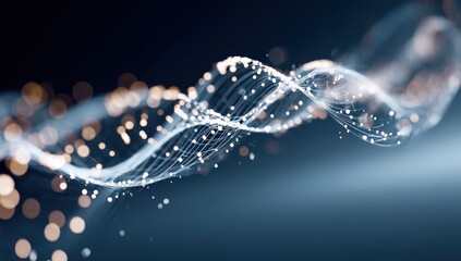 Abstract Glowing Spiral Particles Design