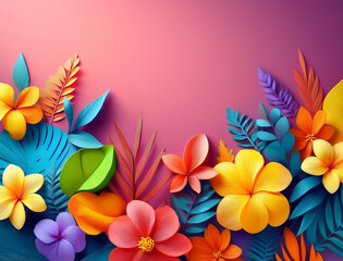 Obraz premium ボタニカル背景