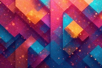 Abstract geometric shapes repeat in vibrant colors , colorful, modern