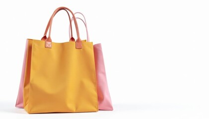 Stylish reusable cloth shopping bag, isolated on white, shopping, sustainable, canvas bag
