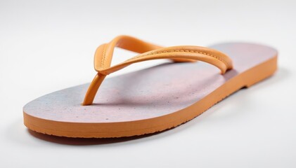 Close-up view of a flip-flop against white backdrop , design, product