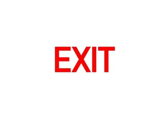 Obraz premium Red Exit Sign Clear Wayfinding Graphic for Safety and Guidance