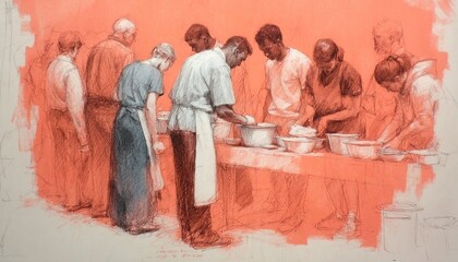 Diverse Cooks Preparing Food.