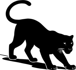 silhouette of a leopard 