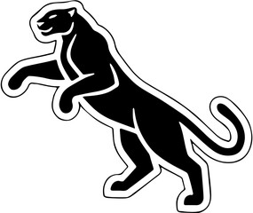 silhoutte of a leopard 