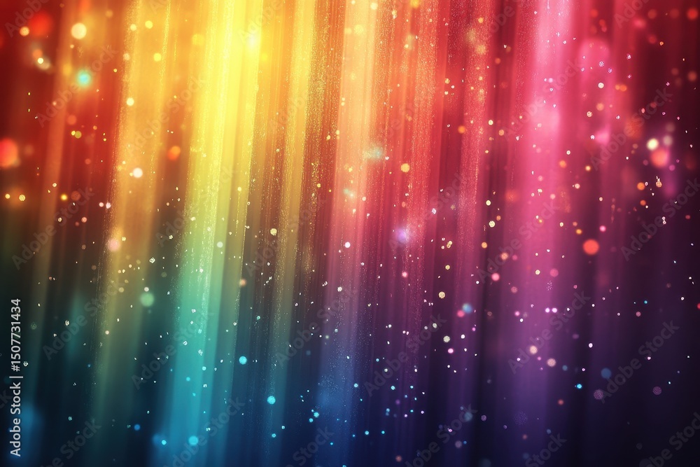 Leinwandbilder Vibrant, sparkling colors create a dazzling, abstract background filled with shimmering light and rich hues in a captivating display of creativity and imagination