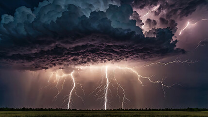 lightning in the night