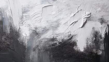 Fototapeta premium white washed painted textured abstract background with brush strokes in gray and black shades
