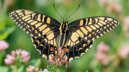 Naklejka premium Butterfly on flower