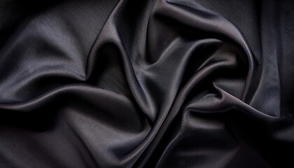 Fototapeta premium black fabric texture background dark clothing material