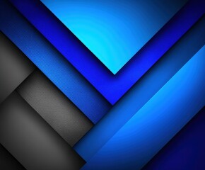 Abstract Geometric Design With Blue And Gray Layers