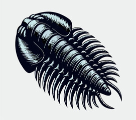 Detailed Trilobite Illustration: Extinct Arthropod