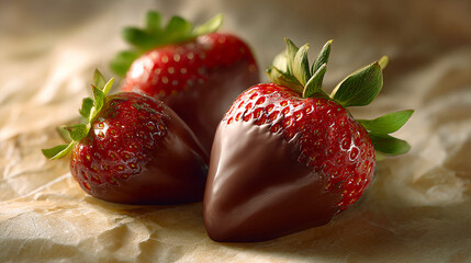 Strawberries Dipped in Milk Chocolate