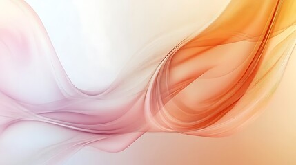 Obraz premium Abstract design with flowing, translucent lines in warm and cool tones.