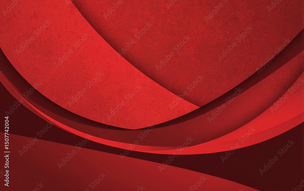 Poster abstract red background design with curves