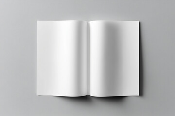 Fototapeta premium Two blank white A4 papers slightly overlapped for mockup, business presentation