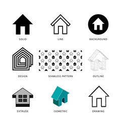 Each house icon has its own creative design, and each design can meet the needs of different jobs.