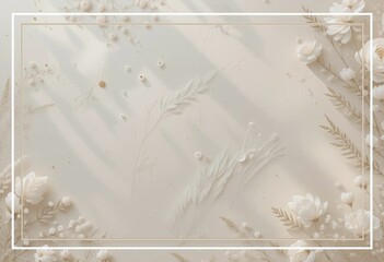 Awareness campaign for albinism featuring elegant beige and white floral design