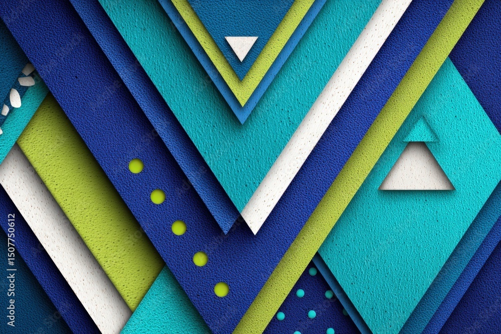 Poster abstract geometric pattern with overlapping triangles
