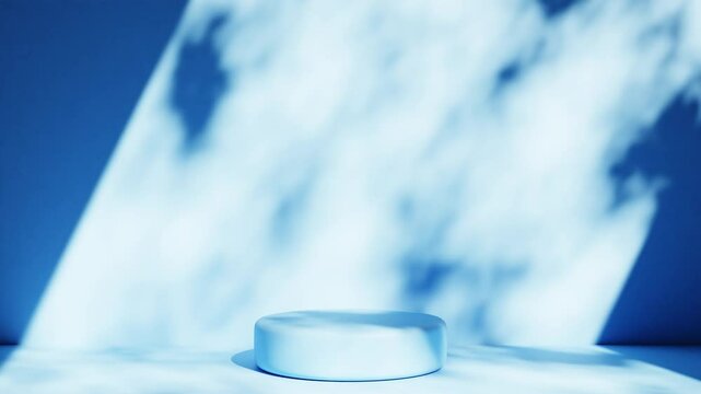 3d rendering of empty minimal scene with moving shadow for product display