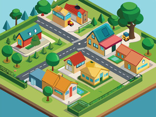 isometric view of a residential building