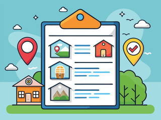 Real Estate Checklist House Location Map