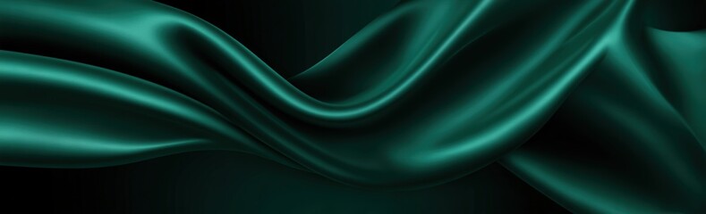 Fototapeta premium Emerald Green Satin Fabric Texture