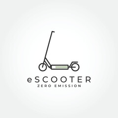 electric scooter icon illustration simple design element vector logo template