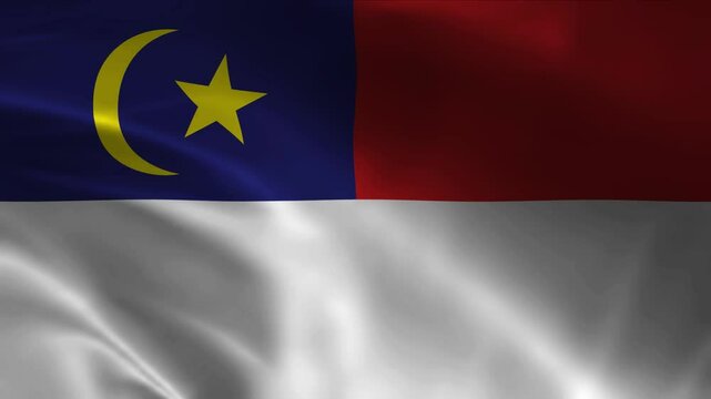 MELAKA flag waving 4k video background