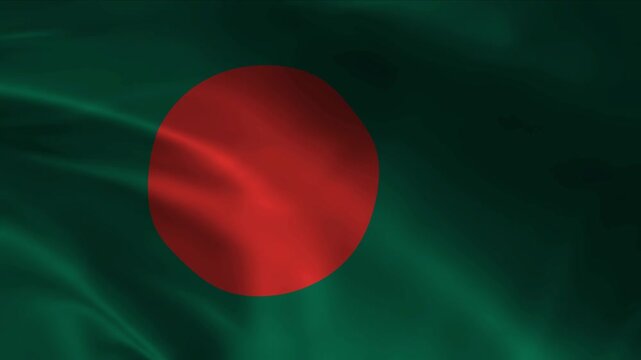 BANGLADESH flag waving 4k video background
