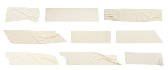 Obraz premium Adhesive tape pieces isolated on white, set