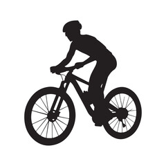 Mountain bike silhouette vector illustration for sports design