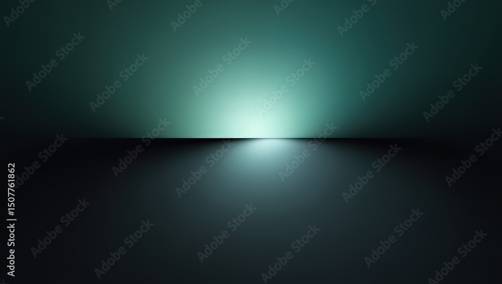 Poster abstract teal gradient horizontal line background design
