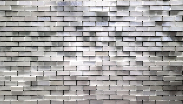 numerous white rectangular tiles with delicate gray veining are arranged horizontally