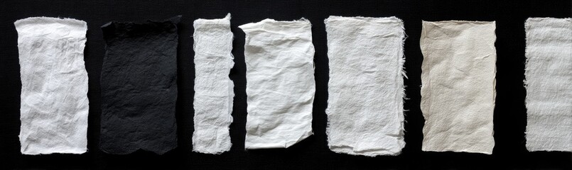 Obraz premium Various Shades Of Grey And White Fabric Swatches