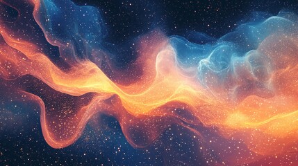 Abstract cosmic nebulae with swirling textures.