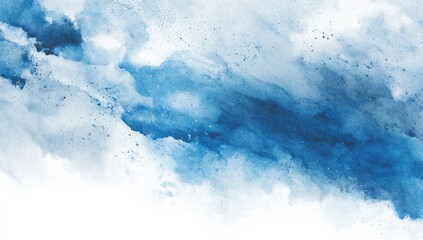 Fototapeta premium Abstract Painting In Shades Of Blue And White