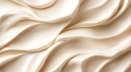 Obraz premium Creamy, flowing, light beige fabric texture