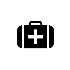 Fototapeta premium First Aid Kit Icon – Medical Emergency Symbol in Flat Design