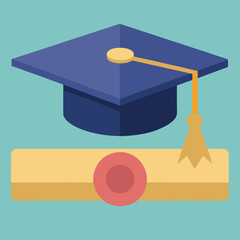 Graduation cap vector illustration.