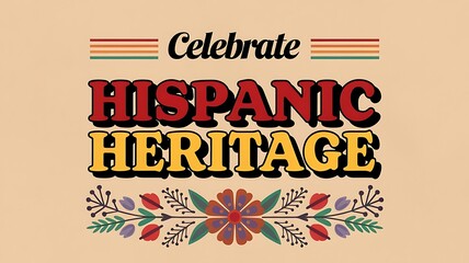 Hispanic Heritage Month Poster Vector Illustration