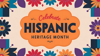 Obraz premium Hispanic Heritage Month Poster Vector Illustration