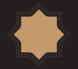 Islamic Shape Frame. Islamic decorative shape solid, suitable for Ramadan Eid Mubarak. Vector illustration.