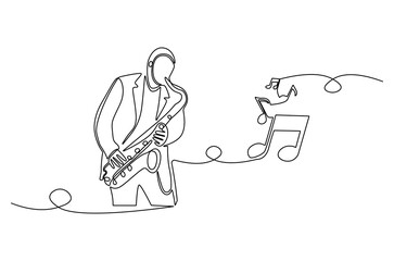 Continuous one line drawing of Business woman. Single line drawing illustration of Lady entrepreneur. Professional executive manager concept vector art. Doodle line illustration.