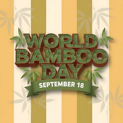 World Bamboo Day Vector Illustration