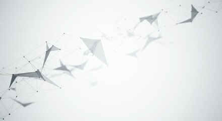 Abstract plexus background with connecting dots and lines isolated on white background.