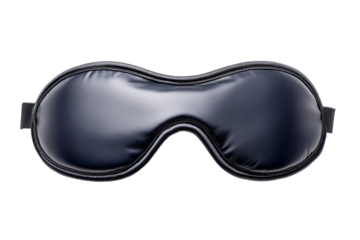 Pair of blue eye masks with a black strap isolated